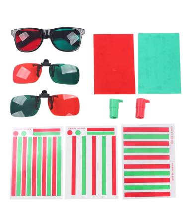 Red Green Glasses Red Green Amblyopia Glasses Release Monocular Inhibition Protanopia Anerythrochloropsia Reading Device Amblyopia Correct Color Blindless Training Glasses