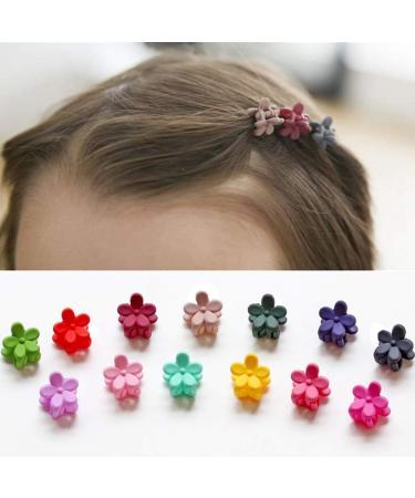 60Pcs Small Hair Clips with Box Package Baby Hair Clip Non Slip Flower Claw Clip Hair Clips for Girls Kids Women (Mixed shapes) B-Small claw clips - Buy Online on GoSupps.com
