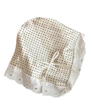 TQUXNGA Elegant Hair Scarf Headbands Triangled Head Kerchief Hairband Bowknot Bandanas Headbands Cute Hair Accessory White