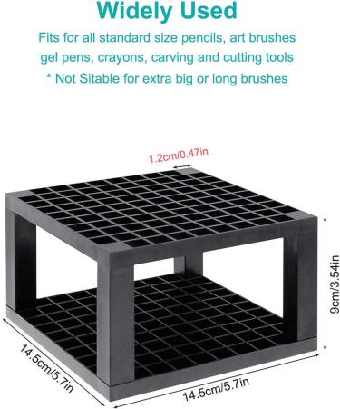 96 Hole Pencil & Brush Holders 2 Pack Multi Bin Plastic Desk Stand Organizer Holding Rack for Pens Paint Brushes Colored Pencils Gel Pens Markers and Modeling Tools Storage & Organizing Crate - Buy Online on GoSupps.com
