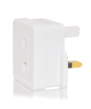 UK 2 Pin to 3 Pin 1 A Fuse Adapter Plug for Shaver/Toothbrush