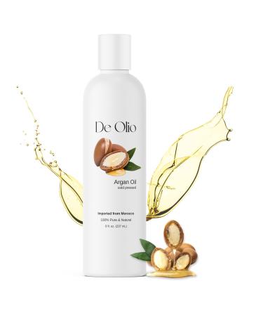 | Argan Oil of Morocco | 100% Pure & Natural Cold Pressed Argan Oil for Hair Skin Face | Refined Moroccan Hair Oil for Moisturizing & Strengthening | 8fl. oz. (237mL) 8 Fl Oz (Pack of 1)