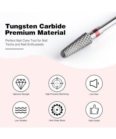 Carbide Nail Drill Bits for Fast & Professional Nail Enhancement Removal - F Fine Silver - Buy Online on GoSupps.com