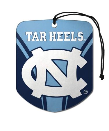 FANMATS 61624 NCAA North Carolina Tar Heels Hanging Car Air Freshener, 2 Pack, Black Ice Scent, Odor Eliminator, Shield Design with Team Logo
