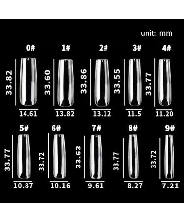 Extra Long Clear Square Full Cover Press On Nails - 504pcs for Nail Salon & DIY Design - Buy Online on GoSupps.com