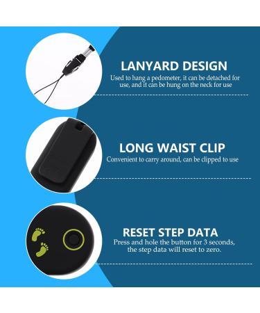 BESPORTBLE 3D Digital Pedometer - Clip-on Step Counter for Walking, Track Steps, Miles, Calories & Time - Buy Online on GoSupps.com