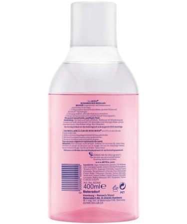 Nivea Rose Water Micellar Water 400ml - Gentle Facial Cleanser with Micellar Technology Natural Rose Water 3-Pack - Buy Online on GoSupps.com