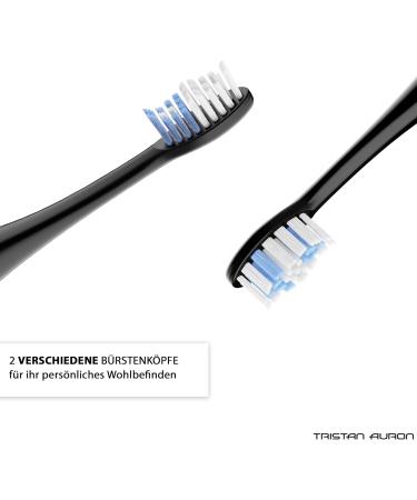 Tristan Auron 4x Replacement Toothbrush Heads - Compatible Sound Toothbrush Brush Heads (Black) for Business Class - High-Quality Electric Brush Replacement - Buy Online on GoSupps.com
