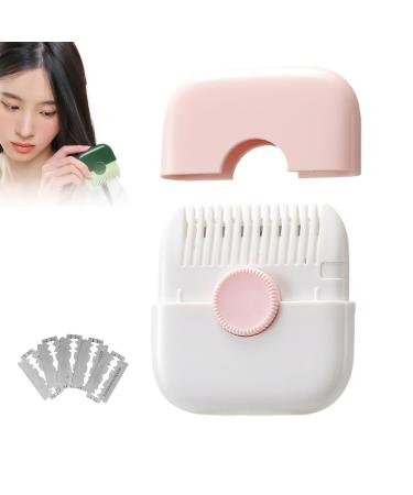 Trimpocket Hair Trimmer/Comb Kids Split Ends Hair Trimmer Trim Pocket Comb Hair Trimming and 2 in 1 Bangs Trimmer Dual-Side Design With Cover Blades Replaceable(Pink 1) 1 Pink