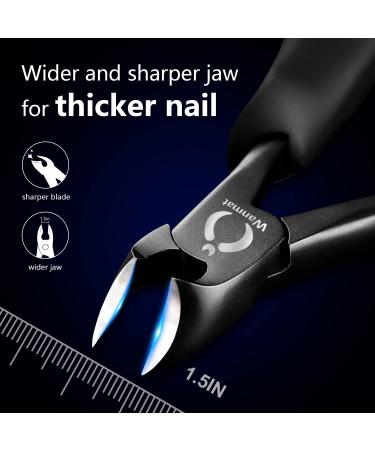 Professional Toenail Clippers for Thick Nails - Podiatrist Approved | Wanmat Black - Buy Online on GoSupps.com