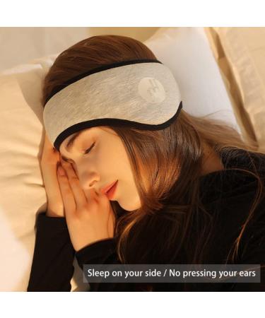 Grey Sleeping Headband for Women - Soft Winter Warm Eye Mask and Noise-Proof Earmuffs - Buy Online on GoSupps.com