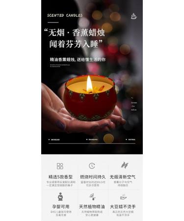 Natural Aromatherapy Candles - 6 Long Lasting Smokeless Scents for Home Decor & Festivities | International Shipping Available - Buy Online on GoSupps.com
