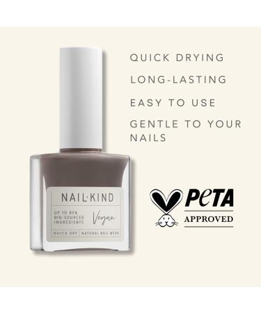 NAILKIND Grey Brown Nail Polish - Nutz - Classic Nail Varnish - Vegan Nail Lacquer + Peta Certified + Cruelty Free - Quick Drying & Long Lasting - Chip Resistant Manicure - 8ml - Buy Online on GoSupps.com