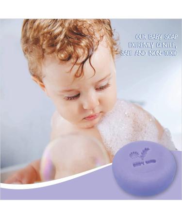 Relaxcation Baby Soap Bar with Lavender Essential Oils, Chamomile Water, Shea Butter - 3-Pack, Cold Processed in USA - Organic Gift for Newborns, Babies, Kids, and Adults - Buy Online on GoSupps.com