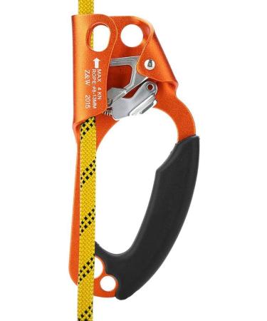 TBET Hand Ascender Rope Clamp - Right-Handed Climbing Equipment for 8mm-13mm Rope | Durable Climbing Handle in Green/Orange/Gray - Buy Online on GoSupps.com