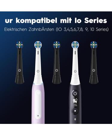 Callysonic Upright Toothbrush Heads - Compatible with Braun Oral-B iO Series 3-10 - Gentle Cleaning - 6 Black Brush Heads (1 Pack) - Buy Online on GoSupps.com