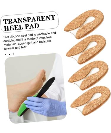 Healvian 4 Pairs Transparent Heel Pad Insoles for Women & Men - Silicone Plantar Heel Cups for Overpronation & Comfort - Half Shoe Accessories - Buy Online on GoSupps.com