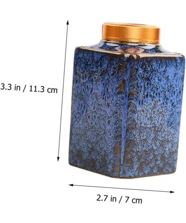 Alipis Leaf Multi-purpose Bean Practical Spice Lid Can Airtight Ceramic Sealing Food Canister Home Tea - Buy Online on GoSupps.com