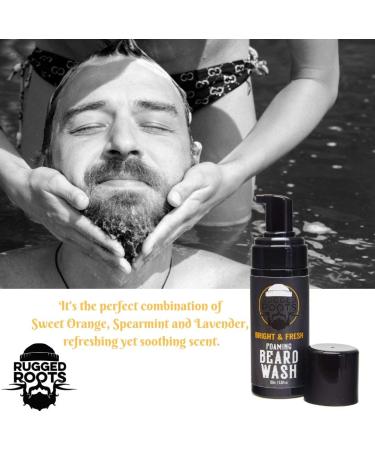 Foaming Bright & Fresh Scent Beard Wash | Natural Spearmint & Orange | Refresh & Condition Your Beard | Unique Gift for Men - Buy Online on GoSupps.com
