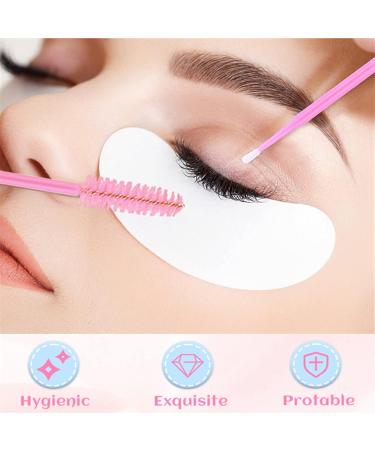 300 PCS Pink Eyelash Extension Supplies Kit - Disposable Micro Swab, Eyebrow Spoolie, Lip Brush, Mascara Wand Applicator - Eyelashes Tool Set - Buy Online on GoSupps.com