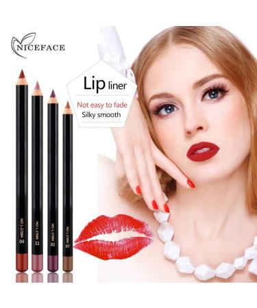 Buy Long Lasting Contour Lip Pencil Set - 12 Waterproof Matte Colors | Professional Lipliner for Perfect Shaping | International Shipping Available - Buy Online on GoSupps.com