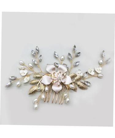 MERRYHAPY 1 PC Comb for Bridal Wedding Headpiece Pearl Hair Pin Rhinestone Hair Clip Rhinestone Barrettes Bride Comb Bride Headpieces for Wedding Pearl Hair Comb Tiara for Bride Wedding - Buy Online on GoSupps.com
