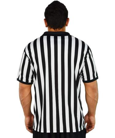Mato & Hash Men's Referee Shirt/Umpire Jersey - 4X-Large Black/White - For Officiating and Costumes - Buy Online on GoSupps.com