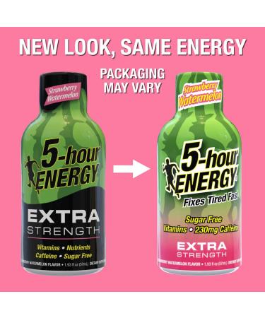 5-Hour Energy Extra Strength Shots Strawberry Watermelon Flavor 24 Count (1.93 Fl Oz) - Buy Online on GoSupps.com