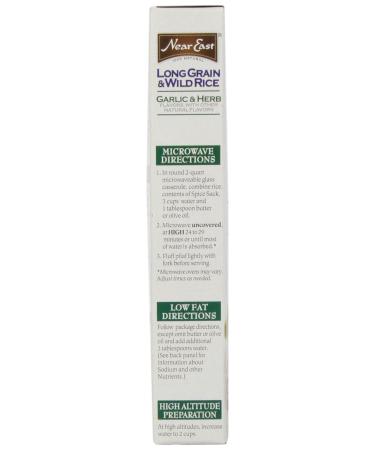 Near East Long Grain & Wild Rice Mix - Garlic & Herb 5.9oz - Authentic Mediterranean Flavors - Buy Online on GoSupps.com