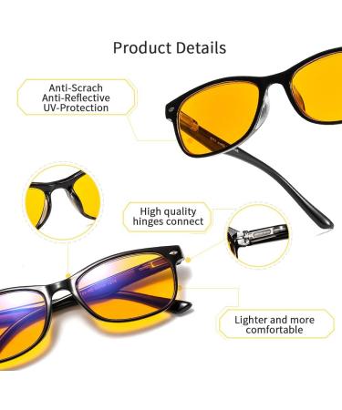 Suertree Blue Light Blocking Glasses - 95% Filter for Eye Protection - Unisex Computer & Reading Glasses (0.0x Diopter) - Black (1 Pack) - Buy Online on GoSupps.com