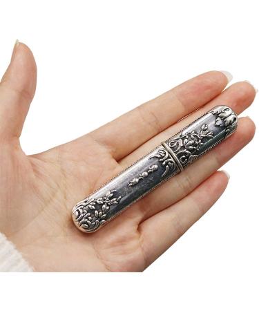 Portable Sewing Needle Storage Case - Vintage Embroidery Holder Box for Hand Sewing Needles - DIY Sewing Tools (Silver) - Buy Online on GoSupps.com