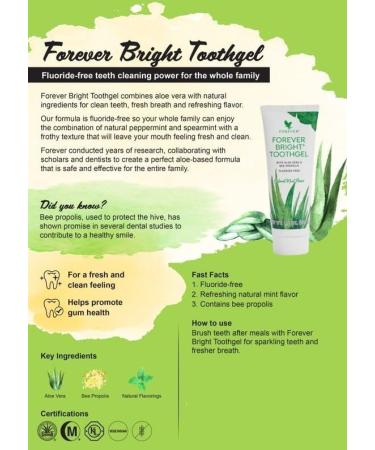 Buy Forever Bright Aloe Vera Toothgel - 3 x 100ml | Ideal for Bright Smiles | International Shipping - Buy Online on GoSupps.com