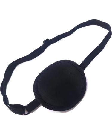 HUAYIMEIYI Adjustable Black Eye Patch - Comfortable Washable Monocular Amblyopia Treatment for Adults & Children - Buy Online on GoSupps.com