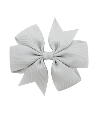Hair Clips 40 color grosgrain ribbon bow hairpin color solid color girl hairpin hairpin bow Blue Hair Clips (Size : Champagne)