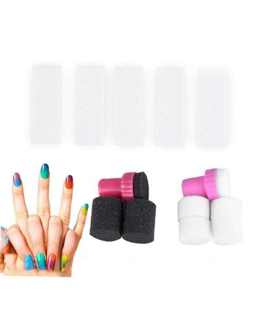1 set nail art gradient sponge stamp nail polish template transmission stamper diy maleicure tool ombre color soft sponge for professional or home use