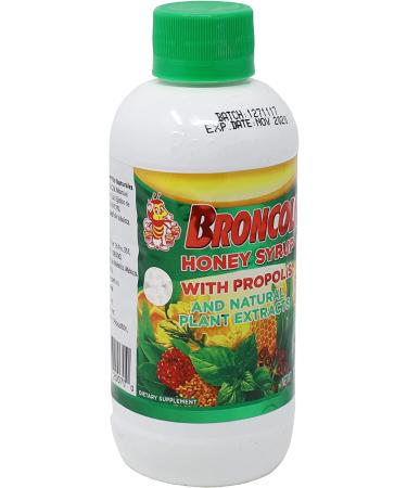 Broncolin Honey Syrup with Propolis & Natural Plant Extracts Refresh Your Throat with Elderberry Eucalyptus & Peppermint Oil 11.4 Oz Bottle Ship Internationally - Buy Online on GoSupps.com