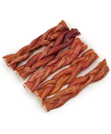 Loyalty Dog Treats Beef Bully Sticks Natural Single Ingredient Dehydrated Dental Chew 12 inch (Pack of 15) & Beef Braided Bully Stick Natural Single Ingredient Dehydrated Dog chew - Buy Online on GoSupps.com