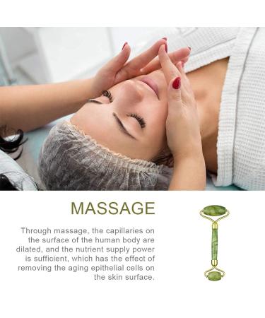 Women's Natural Jade Roller Set for Face - Reduce Wrinkles & Puffy Eyes, Firm Skin - Green - Buy Online on GoSupps.com