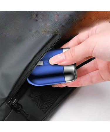 2024 New Upgrade Pocket Shaver USB Mini Shavers for Men Double Head Razor Electric Mini Portable Razor Floating Cutter Head Convenient for Home Car Travel (Blue) - Buy Online on GoSupps.com