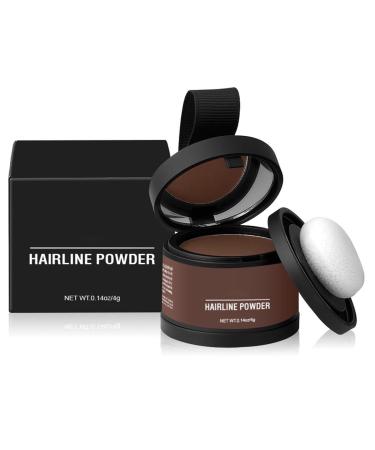 Hair root powder hair powder for filling thin hair camouflages gray hair natural result with mirror and puff medium brown Medium brown