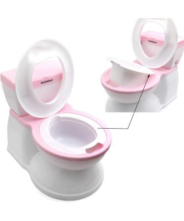 HTTMT Pink Training Toilet Seat Chair for Baby Toddler Kid Boys & Girls | Life-Like Flushing Sounds | Side Push Flushing | ET-BABY006-Pink - Buy Online on GoSupps.com
