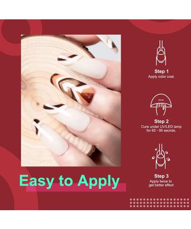 Fall Winter Gel Nail Kit - Pumpkin Colored Gel Polish Set with 20 Colors + 3 Clear Gel, Base & Top Coat - Ideal for Prom, Halloween, and Holiday Manicures - Buy Online on GoSupps.com