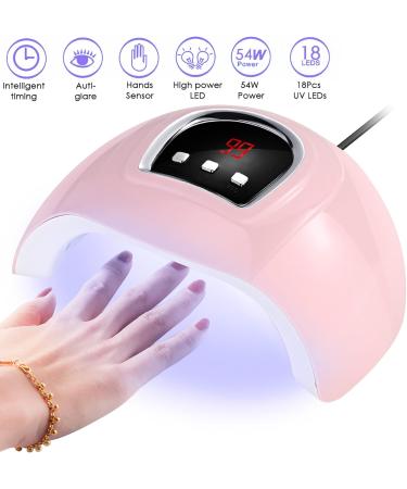 54W 18LED Nail Lamp for Gel Polish Auto Sensor UV LED Nail Dryer Lamp with 3 Timer Setting - Buy Online on GoSupps.com