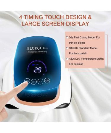 168W UV LED Nail Lamp 4 Timer Setting Professional Gel Dryer - Portable Handle Curing Lamp for Fingernail and Toenail - Auto Sensor, Fast Drying for Gel Polish - Buy Online on GoSupps.com