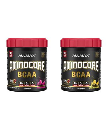 Allmax Aminocore Pink Lemonade 945g & Nutrition - Aminocore BCAA - 8g BCAAs - 100% Pure Branch Chained Amino Acids - Gluten Free - Pineapple Mango - 945 Gram