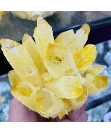 Natural Crystal Rough Home Decoration 400-800g Natural Yellow Ghost Phantom Quartz Crystal Cluster Specimen Home Decoration Office Living Room Crystal Decora Stones (Size : 700-800g) - Buy Online on GoSupps.com