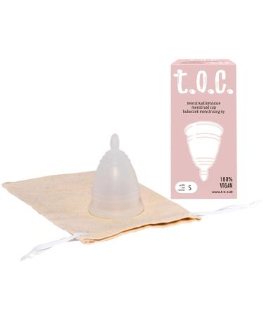 T.O.C.Menstrual cup - washable periodic periodic cup made of medical silicone - with storage bag made of cotton - without latex bpa plasticizer or perfume size S (21ml)