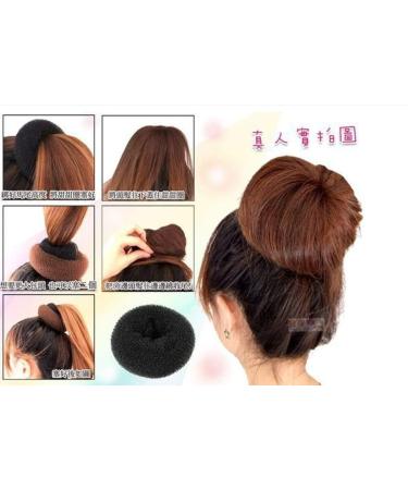 Careforyou Hair Doughnut for Kids - Ballet Hair Knot Ring-Shaped 2-Piece Set in Small & Medium Brown - Perfect for Girls' Hairstyles - Buy Online on GoSupps.com