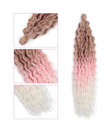 DSOAR Deep Twist Crochet Hair - 22 Ombre Kinky Curl Synthetic Braid Extensions - Waterwell Twist 3 Packs (27/Pink/613) - Buy Online on GoSupps.com