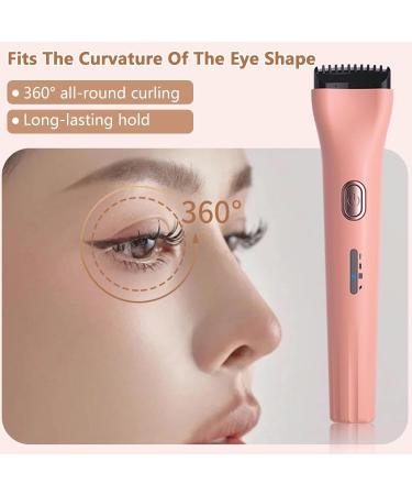 Curling Wand - Beauty Gadget Natural Looking Curls | Fast Heating Eyelash Curler Double-Sided Anti-Burn Electric Curler with Low Medium and High Temperature Settings for Natural-Looking Pink - Buy Online on GoSupps.com